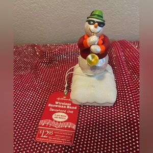 2010 Hallmark Keepsake Saxophone Joe Snowman Band Wireless Ornament With Tags
